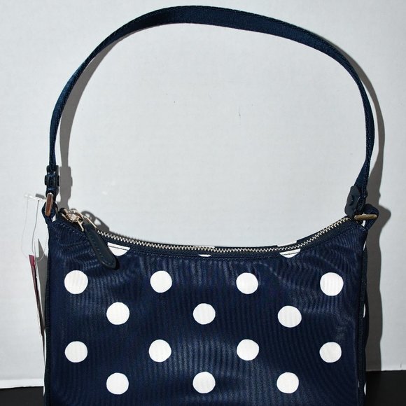 Kate Spade Navy and White Polka Dot Shoulder Bag - Picture 7 of 10